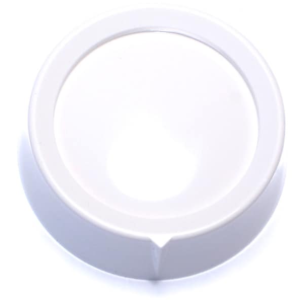 White Plastic Rotary Dimmer Knobs 6PK